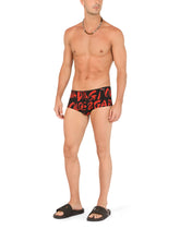 Brando swim briefs with logo print -  | Dolce &amp; Gabbana