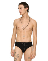 Swim briefs with high-cut leg and branded rear waistband -  | Dolce &amp; Gabbana