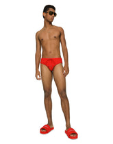 Swim briefs with high-cut leg and branded rear waistband -  | Dolce &amp; Gabbana