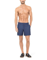 Mid-length swim shorts with branded plate -  | Dolce & Gabbana