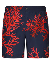Mid-length swim shorts with coral print -  | Dolce &amp; Gabbana