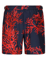 Mid-length swim shorts with coral print -  | Dolce &amp; Gabbana