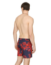 Mid-length swim shorts with coral print -  | Dolce &amp; Gabbana