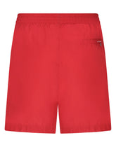 Short swimming trunks with logoed ribbon -  | Dolce & Gabbana