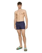 Short swim trunks with branded plate -  | Dolce & Gabbana