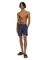 Mid-length swim trunks with branded plate -  | Dolce &amp; Gabbana
