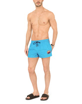 Short swim trunks with Dolce&Gabbana print -  | Dolce & Gabbana