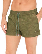 Short iridescent fabric swim trunks with DG logo -  | Dolce & Gabbana