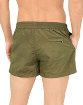 Short iridescent fabric swim trunks with DG logo -  | Dolce & Gabbana