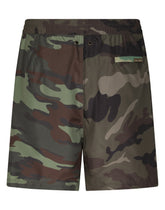 Mid-length swim trunks with camouflage patchwork design -  | Dolce & Gabbana