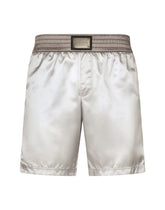 Mid-length swim trunks with bands and logo tag -  | Dolce &amp; Gabbana