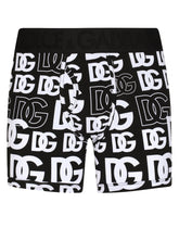 Long-leg two-way stretch jersey boxers with DG logo print -  | Dolce &amp; Gabbana