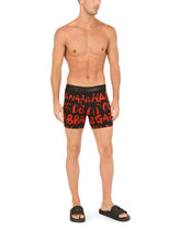 Long-leg two-way stretch jersey boxers with logo print -  | Dolce & Gabbana