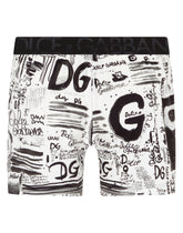 Logo-print two-way stretch cotton boxer shorts -  | Dolce & Gabbana