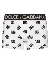 Two-way stretch jersey boxer shorts with DG logo -  | Dolce & Gabbana