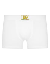 Two-way-stretch jersey boxers with DG patch -  | Dolce & Gabbana