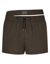 Short swim trunks with double waistband and branded tag -  | Dolce &amp; Gabbana
