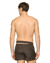 Short swim trunks with double waistband and branded tag -  | Dolce &amp; Gabbana
