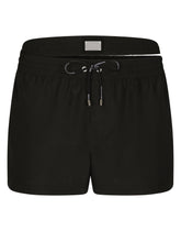 Short swim trunks with double waistband and branded tag -  | Dolce &amp; Gabbana