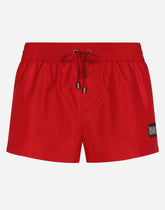 Short swim trunks with branded tag -  | Dolce &amp; Gabbana