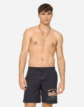 Mid-length printed swim trunks -  | Dolce & Gabbana