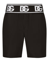 Mid-length swim trunks with branded elastic -  | Dolce & Gabbana