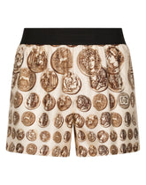 Coin print silk shorts -  | Dolce & Gabbana