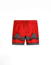 Short swim trunks with bandanna print -  | Dolce &amp; Gabbana