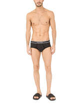 Solid-color and polka-dot-print stretch cotton Brando briefs two-pack -  | Dolce & Gabbana