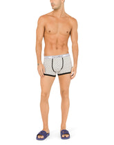 Two-pack plain and printed stretch cotton boxers -  | Dolce & Gabbana