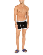 Two-pack plain and printed stretch cotton boxers -  | Dolce &amp; Gabbana