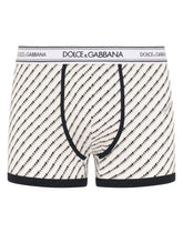 Two-pack plain and printed stretch cotton boxers -  | Dolce &amp; Gabbana