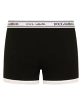 Two-pack plain and printed stretch cotton boxers -  | Dolce &amp; Gabbana