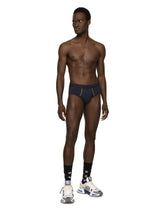 Two-pack solid-color and printed stretch cotton jersey Brando briefs -  | Dolce & Gabbana