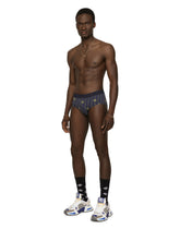 Two-pack solid-color and printed stretch cotton jersey Brando briefs -  | Dolce & Gabbana