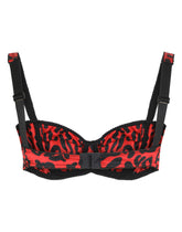 Leopard-print satin balconette bra -  | Dolce & Gabbana