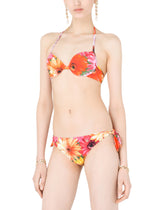 Push-up bikini top with gerbera-daisy print -  | Dolce & Gabbana