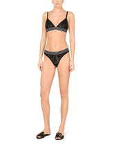 Non-underwired lace bra with branded elastic -  | Dolce &amp; Gabbana