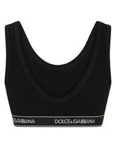Jersey bralet with branded elastic and wide straps -  | Dolce &amp; Gabbana