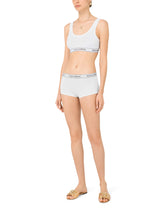 Jersey bralet with branded elastic and wide straps -  | Dolce &amp; Gabbana