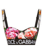 Balconette bra with pictorial floral print -  | Dolce & Gabbana