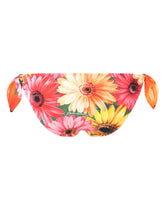 Tie bikini bottoms with gerbera-daisy print -  | Dolce & Gabbana