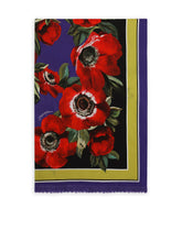 Cotton sarong with anemone print (110 x 190) -  | Dolce &amp; Gabbana