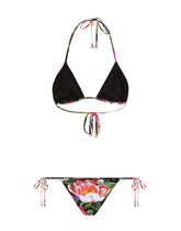 Triangle bikini with pictorial floral print -  | Dolce & Gabbana
