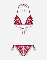Majolica-print triangle bikini -  | Dolce &amp; Gabbana