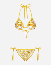 Majolica-print triangle bikini -  | Dolce &amp; Gabbana