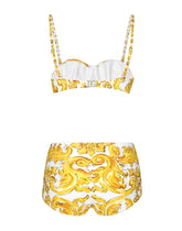 Majolica-print balconette bikini top and bottoms -  | Dolce &amp; Gabbana