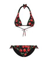 Cherry-print triangle bikini -  | Dolce & Gabbana
