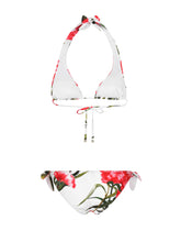 Carnation-print padded triangle bikini -  | Dolce & Gabbana