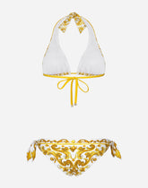 Majolica-print padded triangle bikini -  | Dolce &amp; Gabbana